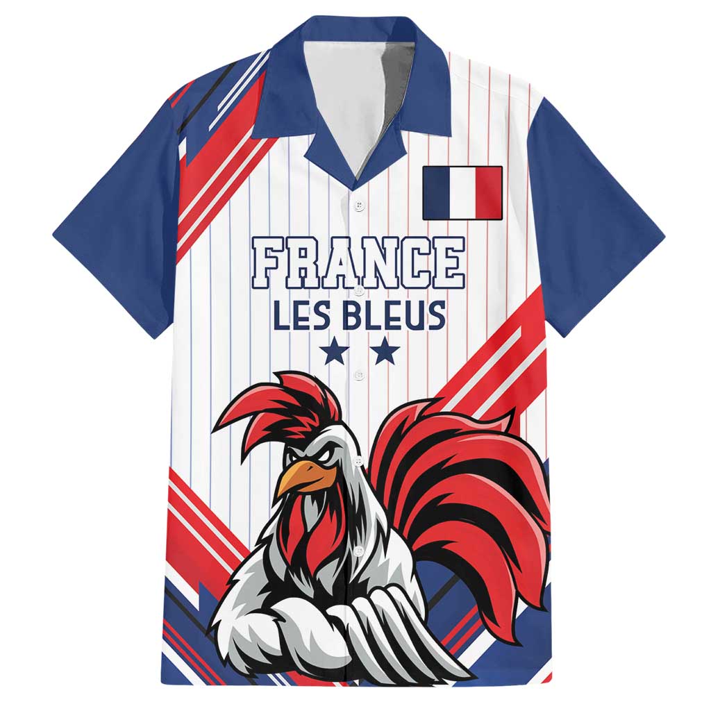 Custom French Football Hawaiian Shirt France Rooster Mascot Come On Champions - Wonder Print Shop