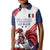 Custom French Football Kid Polo Shirt France Rooster Mascot Come On Champions - Wonder Print Shop