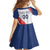 Custom French Football Kid Short Sleeve Dress France Rooster Mascot Come On Champions - Wonder Print Shop