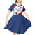 Custom French Football Kid Short Sleeve Dress France Rooster Mascot Come On Champions - Wonder Print Shop