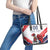 Custom French Football Leather Tote Bag France Rooster Mascot Come On Champions - Wonder Print Shop