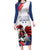 Custom French Football Long Sleeve Bodycon Dress France Rooster Mascot Come On Champions - Wonder Print Shop