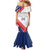 Custom French Football Mermaid Dress France Rooster Mascot Come On Champions - Wonder Print Shop