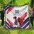 Custom French Football Quilt France Rooster Mascot Come On Champions - Wonder Print Shop