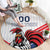 Custom French Football Round Carpet France Rooster Mascot Come On Champions