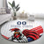 Custom French Football Round Carpet France Rooster Mascot Come On Champions