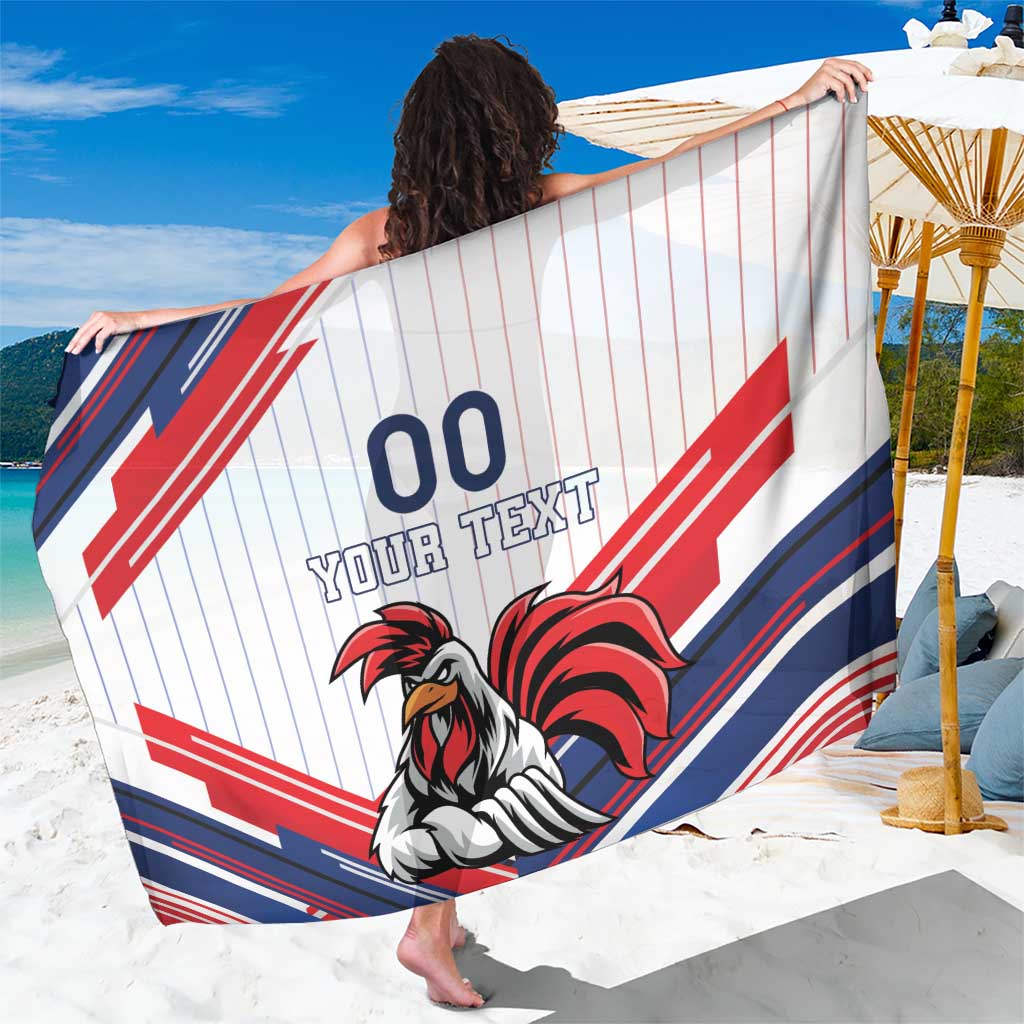 Custom French Football Sarong France Rooster Mascot Come On Champions