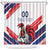 Custom French Football Shower Curtain France Rooster Mascot Come On Champions