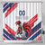 Custom French Football Shower Curtain France Rooster Mascot Come On Champions