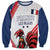 Custom French Football Sweatshirt France Rooster Mascot Come On Champions - Wonder Print Shop