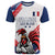 Custom French Football T Shirt France Rooster Mascot Come On Champions - Wonder Print Shop