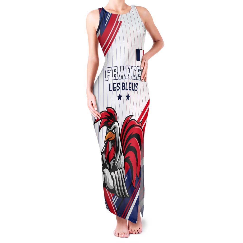 Custom French Football Tank Maxi Dress France Rooster Mascot Come On Champions - Wonder Print Shop