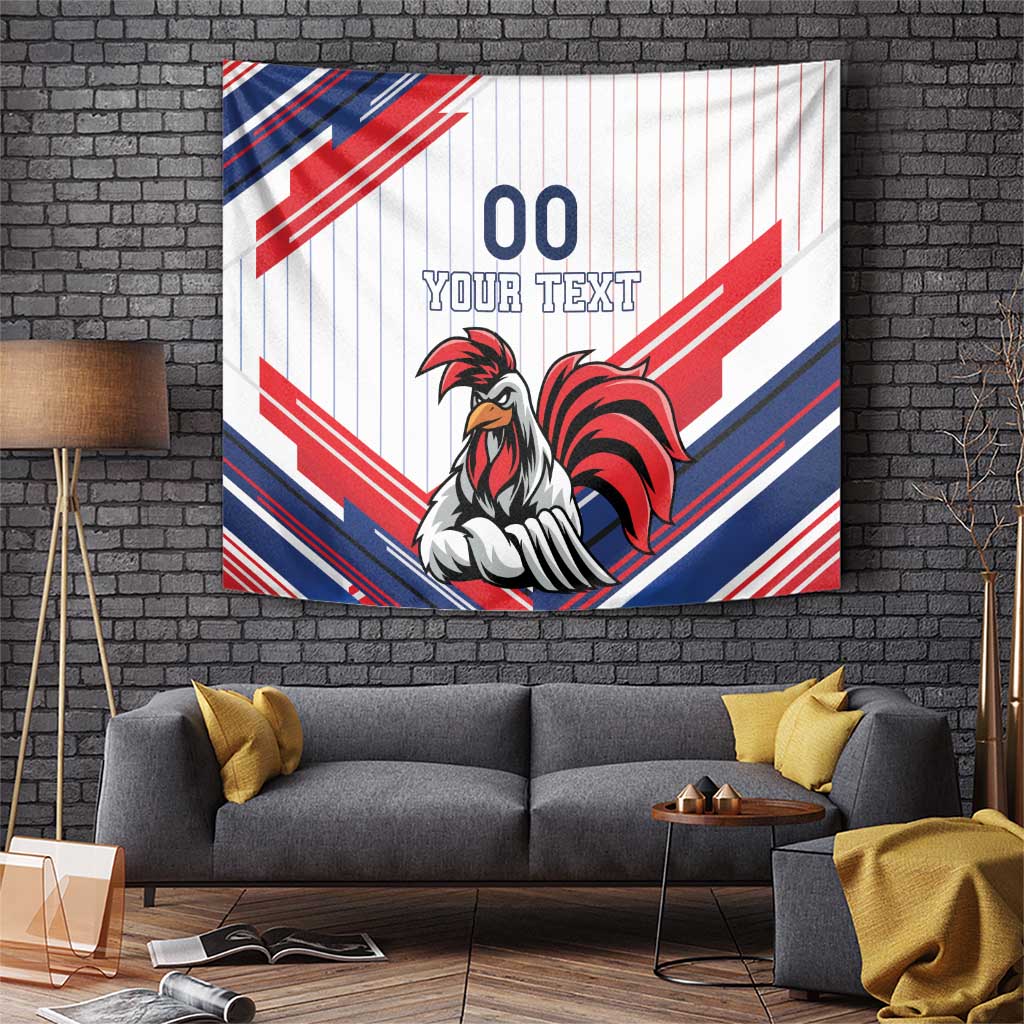 Custom French Football Tapestry France Rooster Mascot Come On Champions - Wonder Print Shop