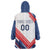 Custom French Football Wearable Blanket Hoodie France Rooster Mascot Come On Champions