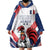 Custom French Football Wearable Blanket Hoodie France Rooster Mascot Come On Champions