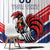 Custom French Football Window Curtain France Rooster Mascot Come On Champions - Wonder Print Shop