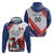 Custom French Football Zip Hoodie France Rooster Mascot Come On Champions - Wonder Print Shop