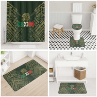 Mexico Football Bathroom Set Aztec Pattern Eagle - Wonder Print Shop