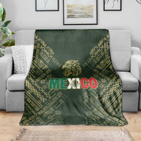 Mexico Football Blanket Aztec Pattern Eagle - Wonder Print Shop