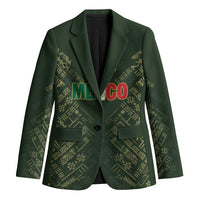 Custom Mexico Football Blazer Aztec Pattern Eagle - Wonder Print Shop