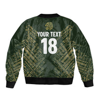 Custom Mexico Football Bomber Jacket Aztec Pattern Eagle - Wonder Print Shop