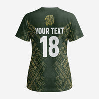 Custom Mexico Football Scrub Top Aztec Pattern Eagle - Wonder Print Shop