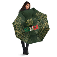 Mexico Football Umbrella Aztec Pattern Eagle - Wonder Print Shop
