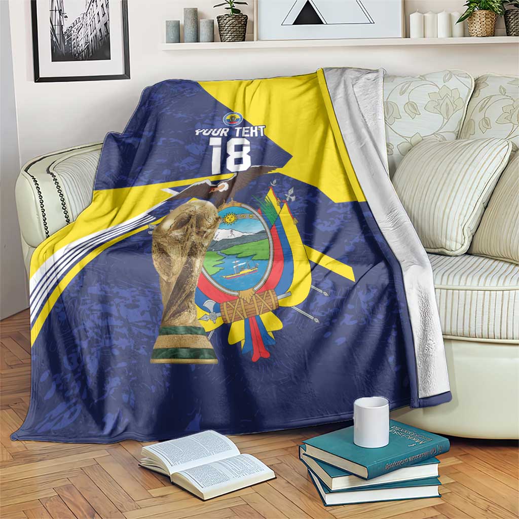 Ecuador Football Custom Blanket Road To World Cup 2026 - Wonder Print Shop