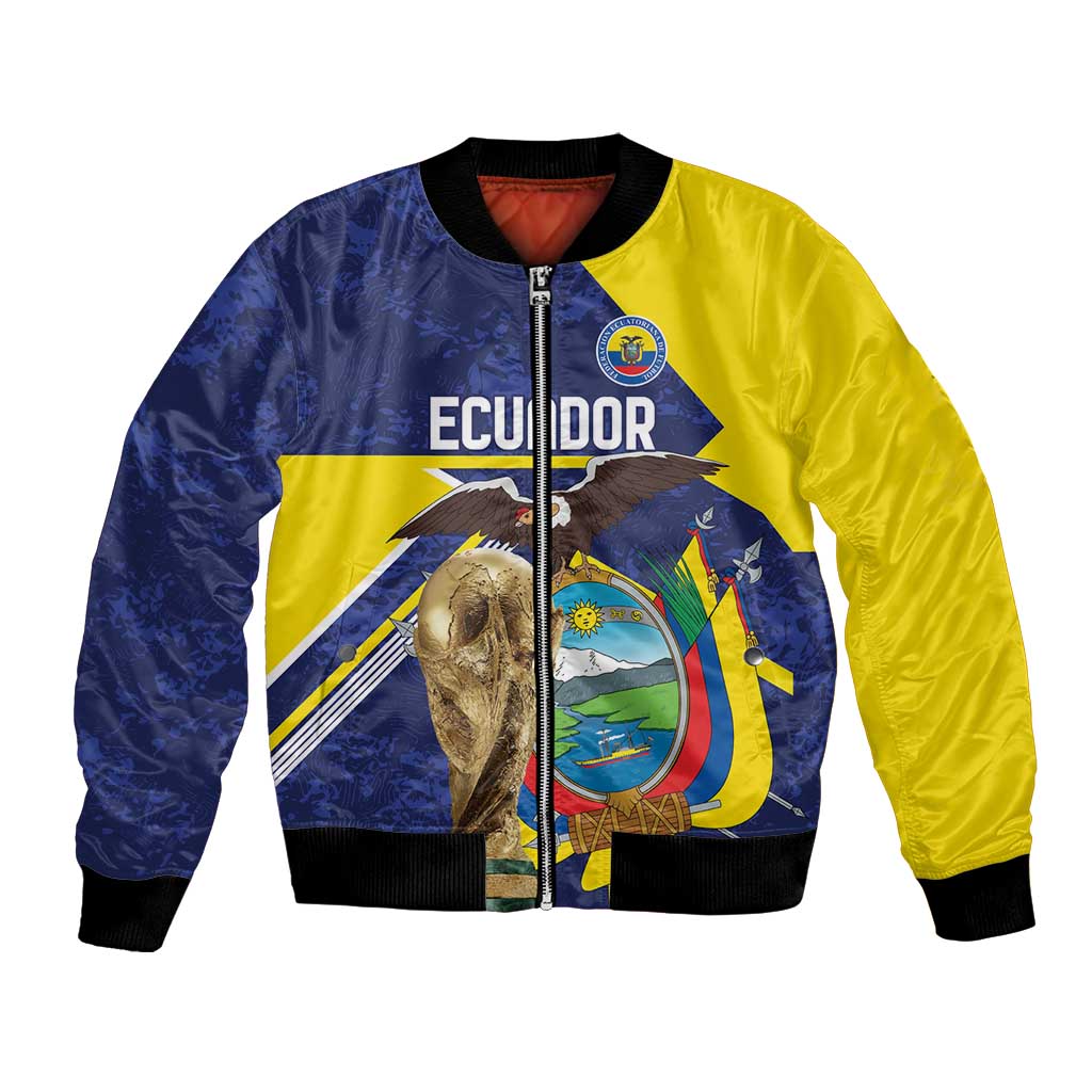 Ecuador Football Custom Bomber Jacket Road To World Cup 2026 - Wonder Print Shop