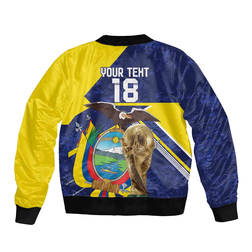 Ecuador Football Custom Bomber Jacket Road To World Cup 2026 - Wonder Print Shop