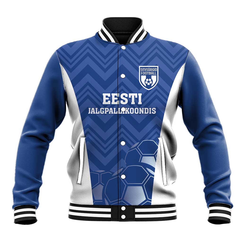 Custom Estonia Football Baseball Jacket Eesti Jalgpallikoondis