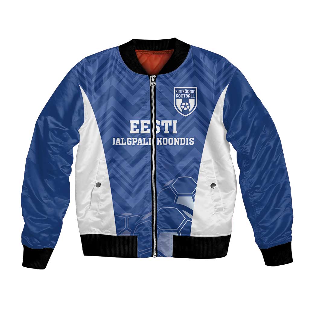 Custom Estonia Football Bomber Jacket Eesti Jalgpallikoondis