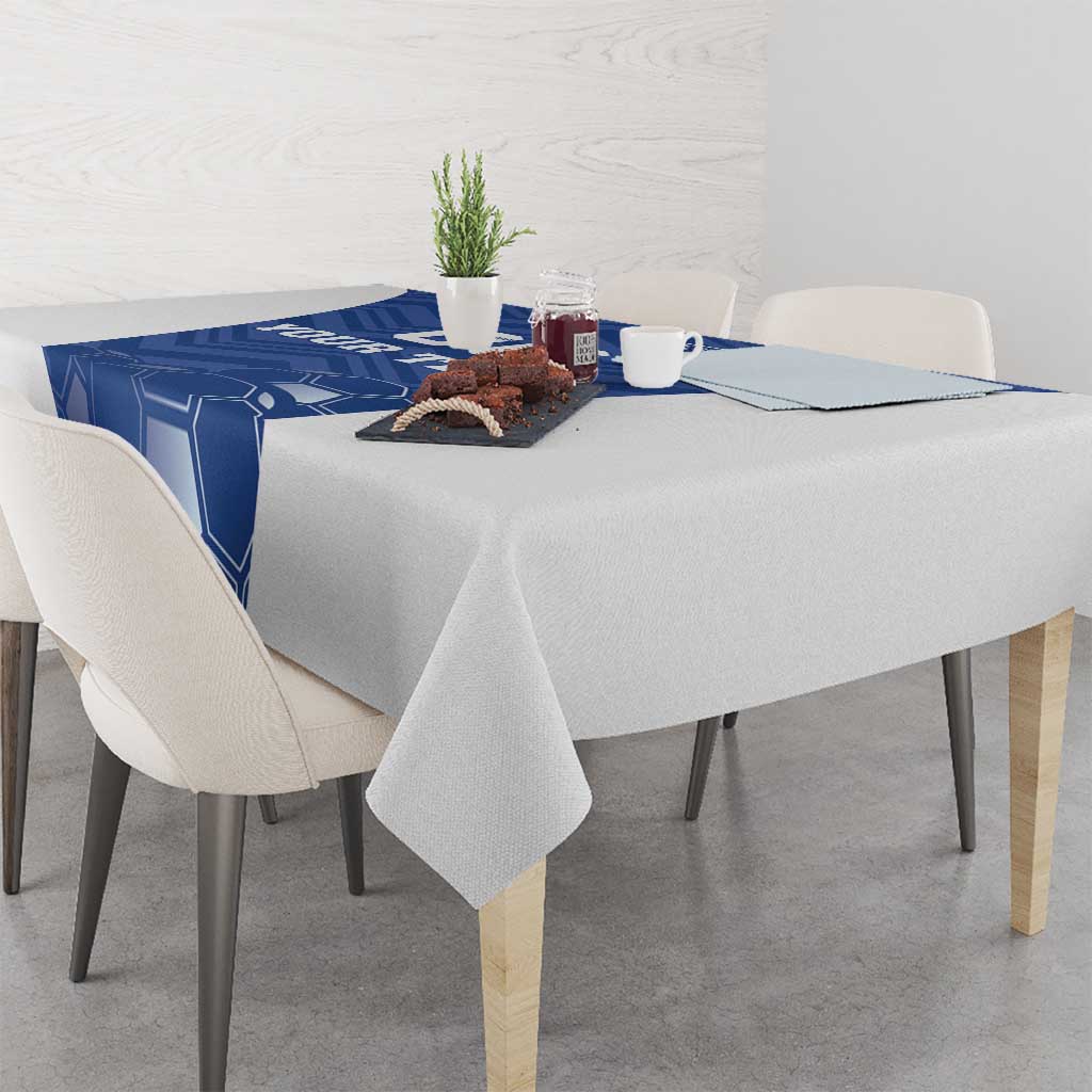 Custom Estonia Football Tablecloth Eesti Jalgpallikoondis