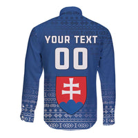 Custom Slovakia Volleyball Long Sleeve Button Shirt Come On Repre