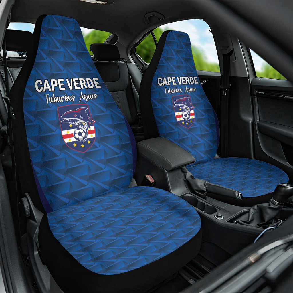 Cape Verde Football 2026 Car Seat Cover Atlantic Blue Sharks Heritage