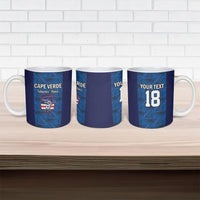 Custom Cape Verde Football 2026 Ceramic Mug Atlantic Blue Sharks Heritage