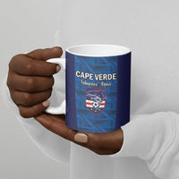 Custom Cape Verde Football 2026 Ceramic Mug Atlantic Blue Sharks Heritage