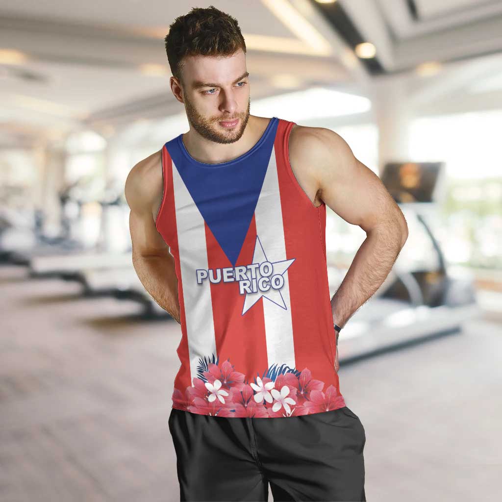 Personalized Puerto Rico Coat Of Arms Men Tank Top - Wonder Print Shop