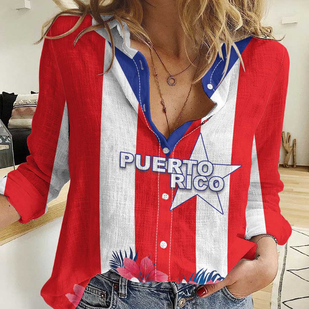 Personalized Puerto Rico Coat Of Arms Women Casual Shirt - Wonder Print Shop