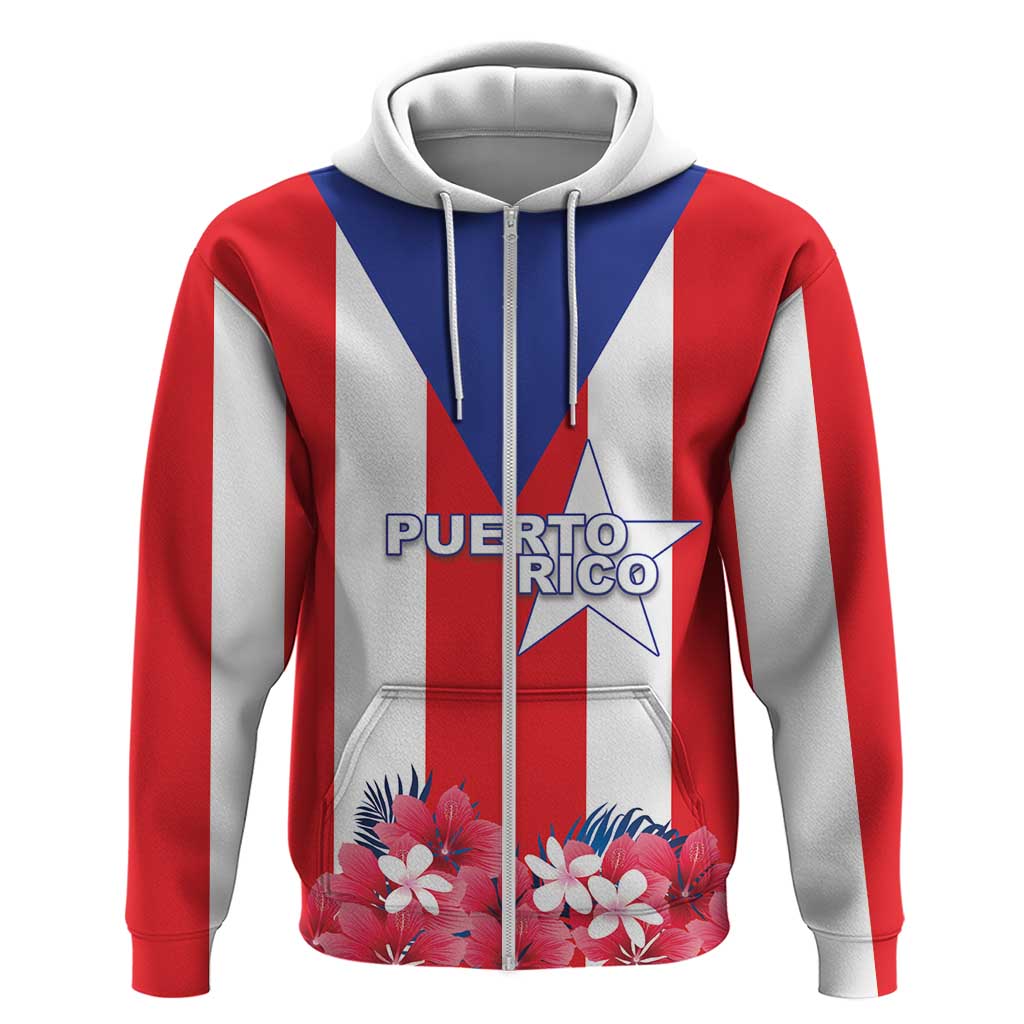 Personalized Puerto Rico Coat Of Arms Zip Hoodie - Wonder Print Shop