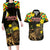 Ethiopia Enkutatash Lion of Judah Couples Matching Long Sleeve Bodycon Dress and Hawaiian Shirt With Folk Pattern - Wonder Print Shop