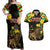 Ethiopia Enkutatash Lion of Judah Couples Matching Off Shoulder Maxi Dress and Hawaiian Shirt With Folk Pattern