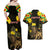 Ethiopia Enkutatash Lion of Judah Couples Matching Off Shoulder Maxi Dress and Hawaiian Shirt With Folk Pattern