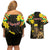 Ethiopia Enkutatash Lion of Judah Couples Matching Off Shoulder Short Dress and Hawaiian Shirt With Folk Pattern