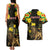 Ethiopia Enkutatash Lion of Judah Couples Matching Tank Maxi Dress and Hawaiian Shirt With Folk Pattern - Wonder Print Shop