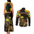 Ethiopia Enkutatash Lion of Judah Couples Matching Tank Maxi Dress and Long Sleeve Button Shirt With Folk Pattern - Wonder Print Shop