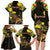 Ethiopia Enkutatash Lion of Judah Family Matching Long Sleeve Bodycon Dress and Hawaiian Shirt With Folk Pattern - Wonder Print Shop