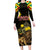 Ethiopia Enkutatash Lion of Judah Family Matching Long Sleeve Bodycon Dress and Hawaiian Shirt With Folk Pattern - Wonder Print Shop