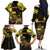 Ethiopia Enkutatash Lion of Judah Family Matching Off The Shoulder Long Sleeve Dress and Hawaiian Shirt With Folk Pattern