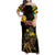 Ethiopia Enkutatash Lion of Judah Family Matching Off Shoulder Maxi Dress and Hawaiian Shirt With Folk Pattern